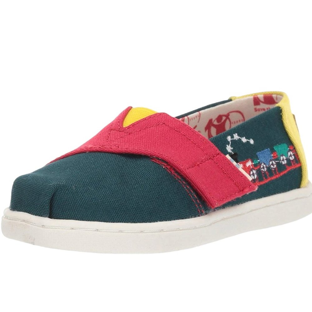 TOMS - Kids Train Print Alpargata Shoes Canvas